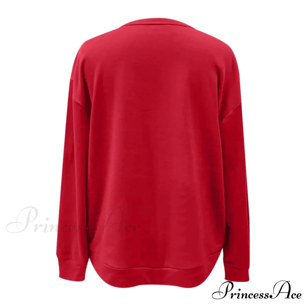 Sweet Big Bow Chic Long Sleeve Tunic Y2K Christmas Hoodie