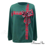 Sweet Big Bow Chic Long Sleeve Tunic Y2K Christmas Hoodie
