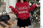 Sweet Christmas Horn Button Cardigan