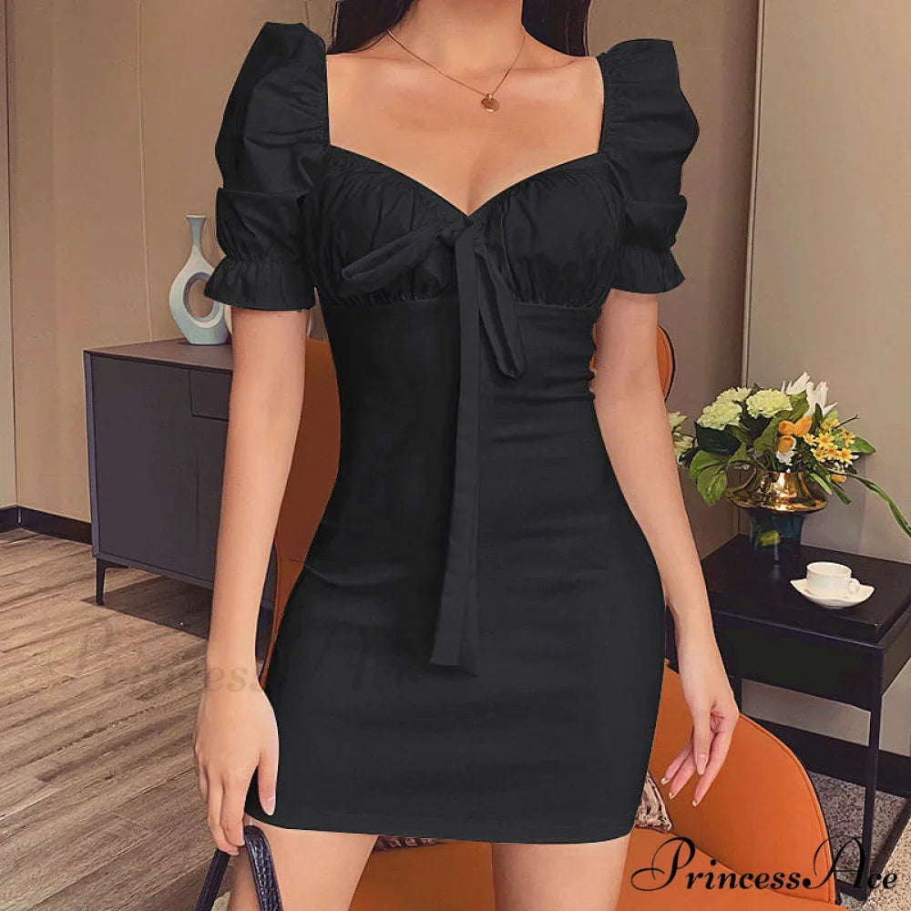 Sweet Moments Puff Charming Sleeve Mini Dress