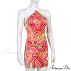 Sweetown Patchwork Lace Edge Cute Dress