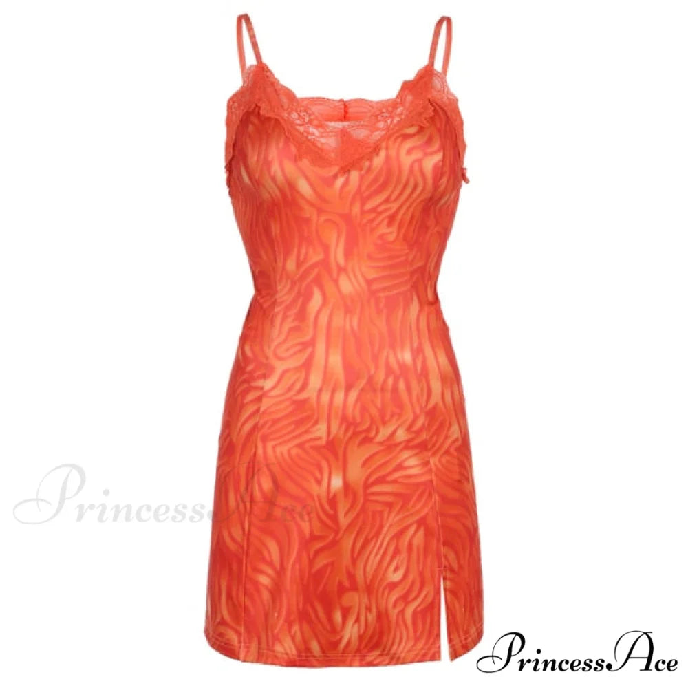 Sweetown Patchwork Lace Edge Cute Dress