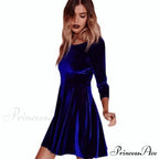 Swing Hem Velvet Dress