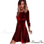 Swing Hem Velvet Dress