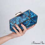 Synonyms for the adjectives in the title:- Acrylic: transparent- Metal: metallic- Diamond: gemstone- Evening: nighttimeModified title: Transparent Metallic Gemstone Nighttime Clutch Crossbody Bag