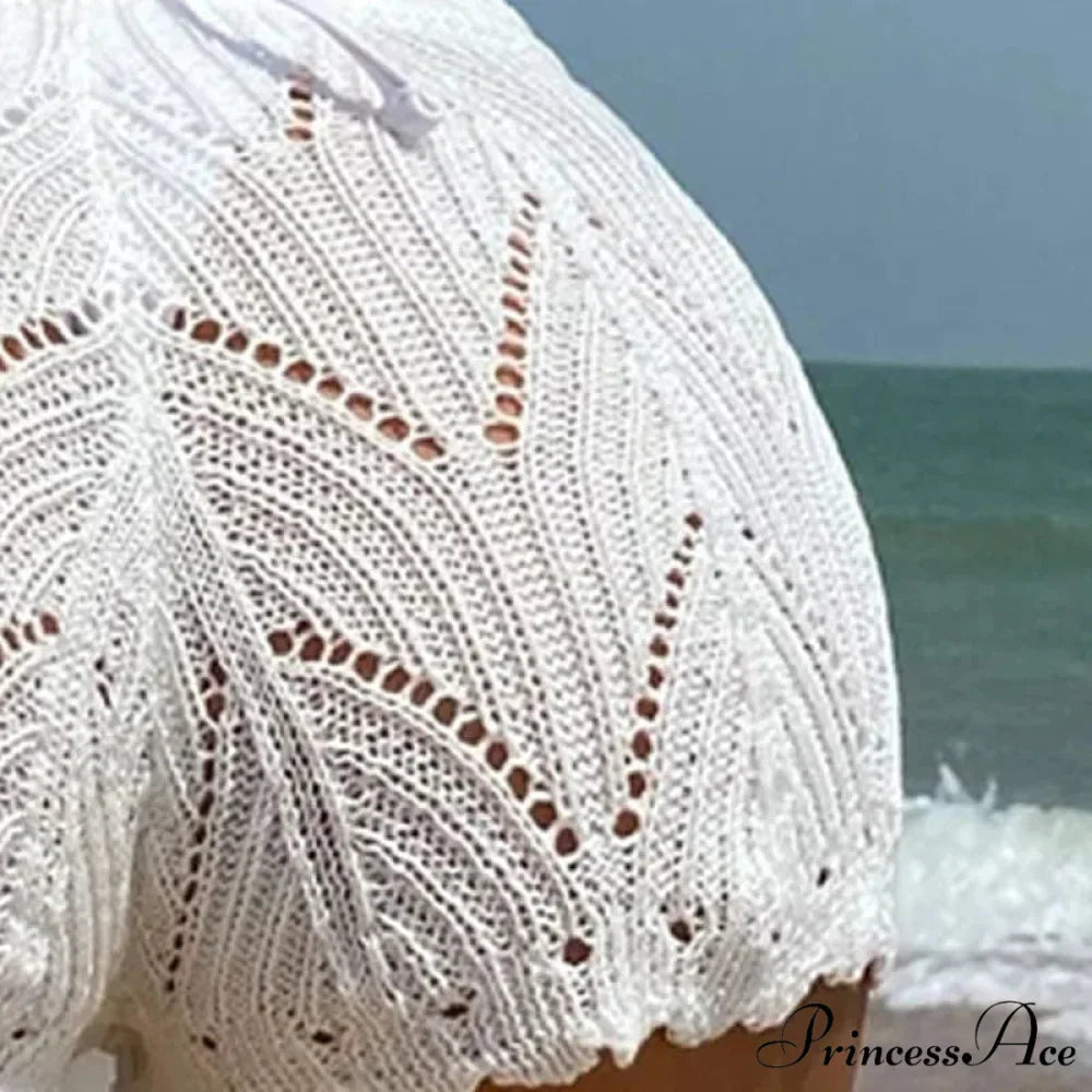 Synthetic Knitted Swimsuit Block Brief