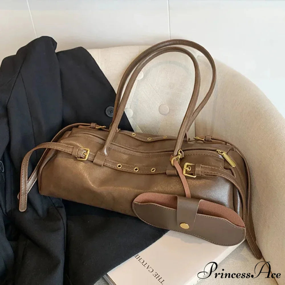 Synthetic Leather Clasp Stylish Crossbody Bag