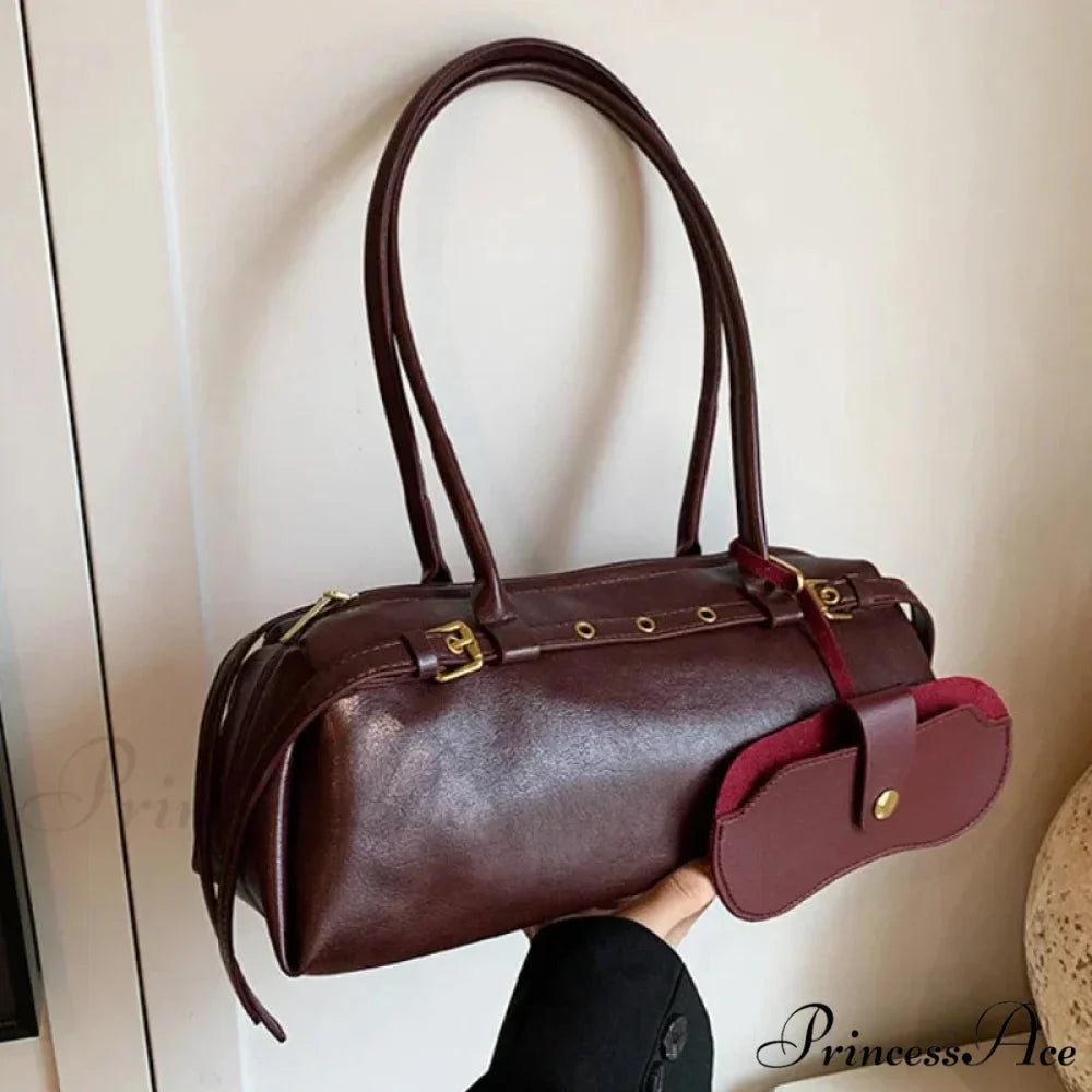 Synthetic Leather Clasp Stylish Crossbody Bag