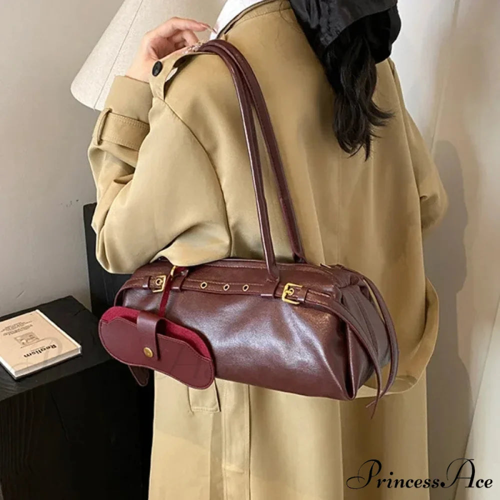 Synthetic Leather Clasp Stylish Crossbody Bag