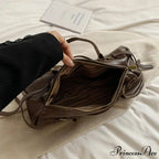 Synthetic Leather Clasp Stylish Crossbody Bag