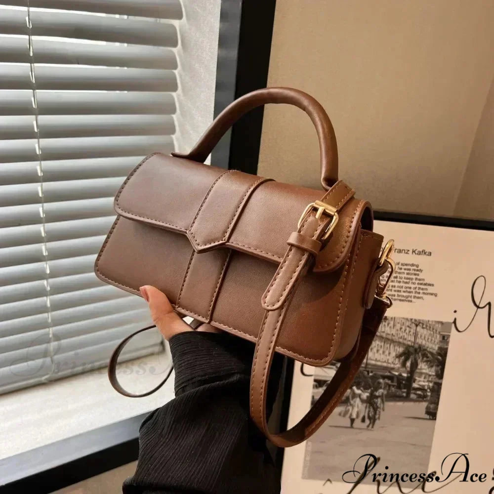 Synthetic Leather Retro Crossbody Underarm Satchel Women Purse
