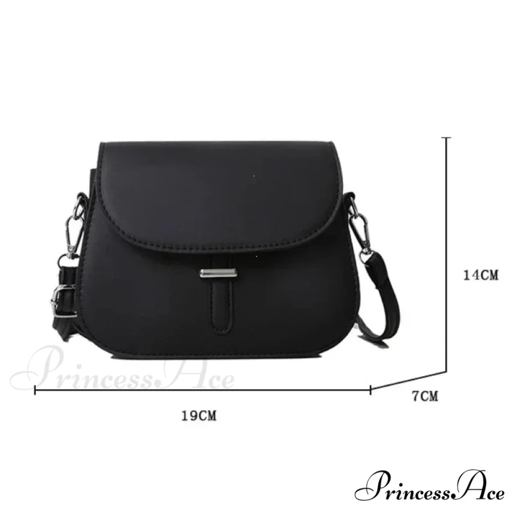 Synthetic Leather Saddle Crossbody Shoulder Bag