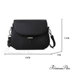 Synthetic Leather Saddle Crossbody Shoulder Bag