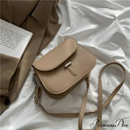 Synthetic Leather Saddle Crossbody Shoulder Bag