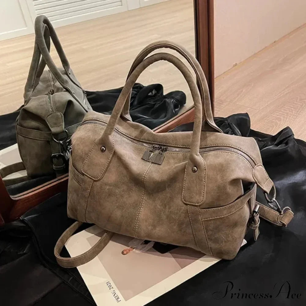 Synthetic Leather Vintage Crossbody Shoulder Bag