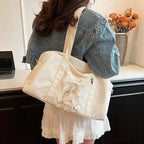 Synthetic Stitching Thread Crossbody Shoulder Bag