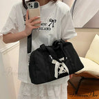 Synthetic Stitching Thread Crossbody Shoulder Bag