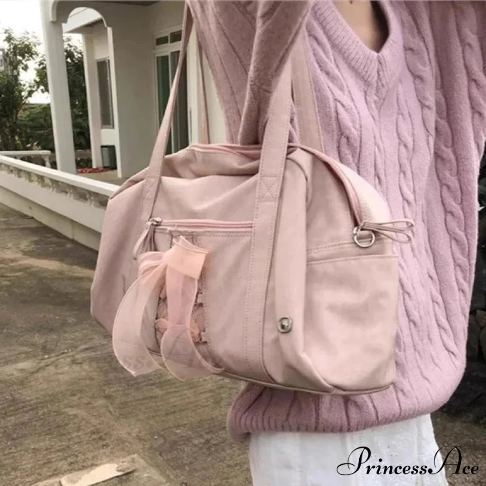 Synthetic Stitching Thread Crossbody Shoulder Bag