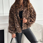 Synthetic Texture Cheetah Pattern Jacket