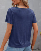 T-shirt in Solid Cut Out Color