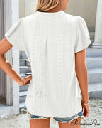 T-shirt Ruffle with V-neck Sleeves