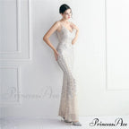 Taisia Formal Stylish Sequin Scroll Dress