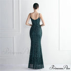 Taisia Formal Stylish Sequin Scroll Dress