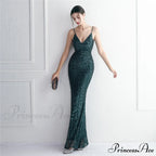 Taisia Formal Stylish Sequin Scroll Dress