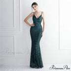 Taisia Formal Stylish Sequin Scroll Dress