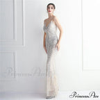 Taisia Formal Stylish Sequin Scroll Dress