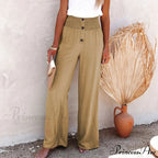 Tall Waist Drifting Broad Leg Trousers