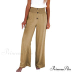Tall Waist Drifting Broad Leg Trousers