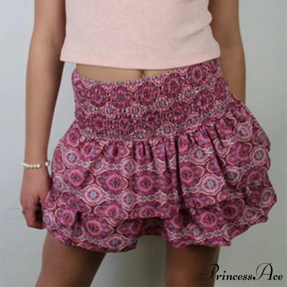 Tall Waist Frilled Country Skirt