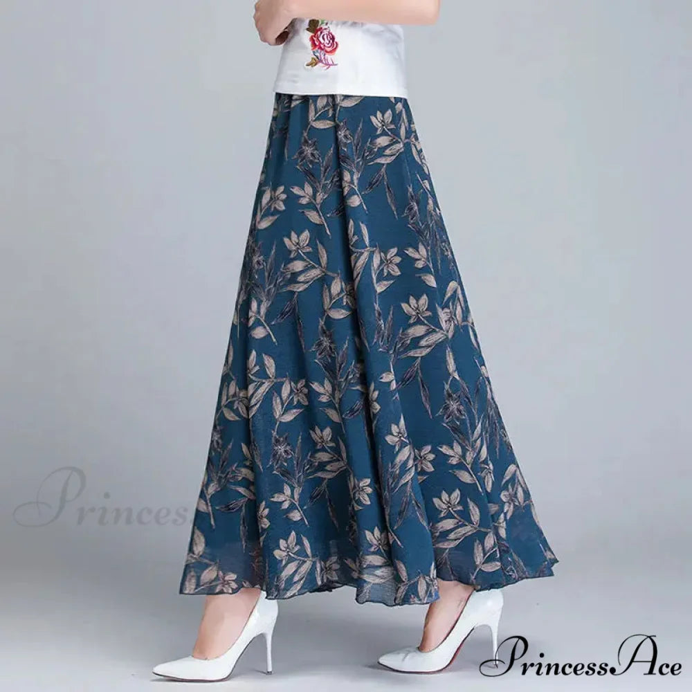 Tall Waist Stretchy Waist Midi Full Long Skirt 2024