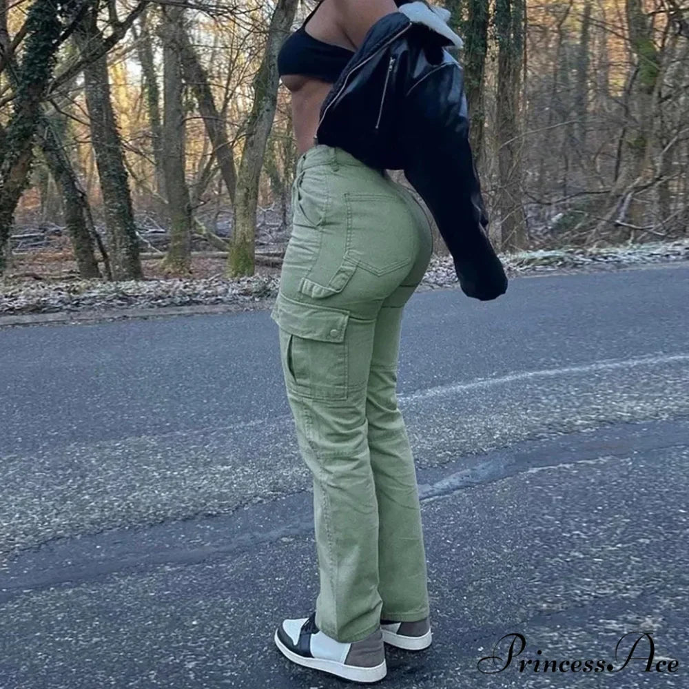 Tall Waist Trim Fit Cargo Trousers