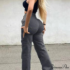 Tall Waist Trim Fit Cargo Trousers