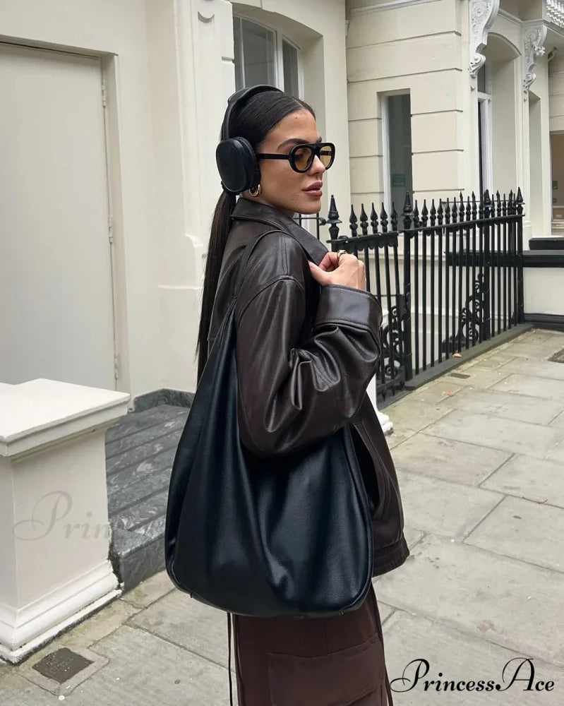 Tan Cinch Lace Leather Jacket