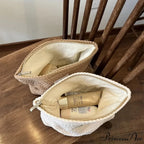 Tan Espresso Cosmetics Pouch Wristlet