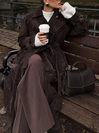 Tan Nubuck Leather Extended Jacket