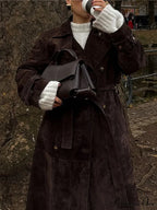 Tan Nubuck Leather Extended Jacket