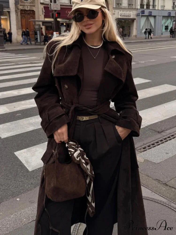 Tan Nubuck Leather Extended Jacket