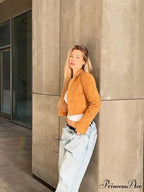 Tan Zip Fastener Nubuck Hide Jacket