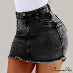 Tattered Edge Festive Denim Skirt