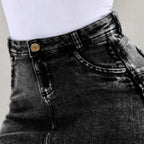 Tattered Edge Festive Denim Skirt