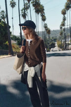 Tender Rose Circular Neck Brief Cardigan