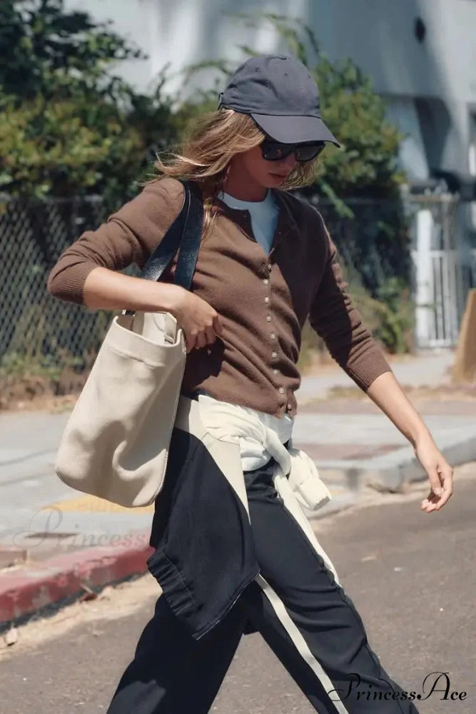 Tender Rose Circular Neck Brief Cardigan