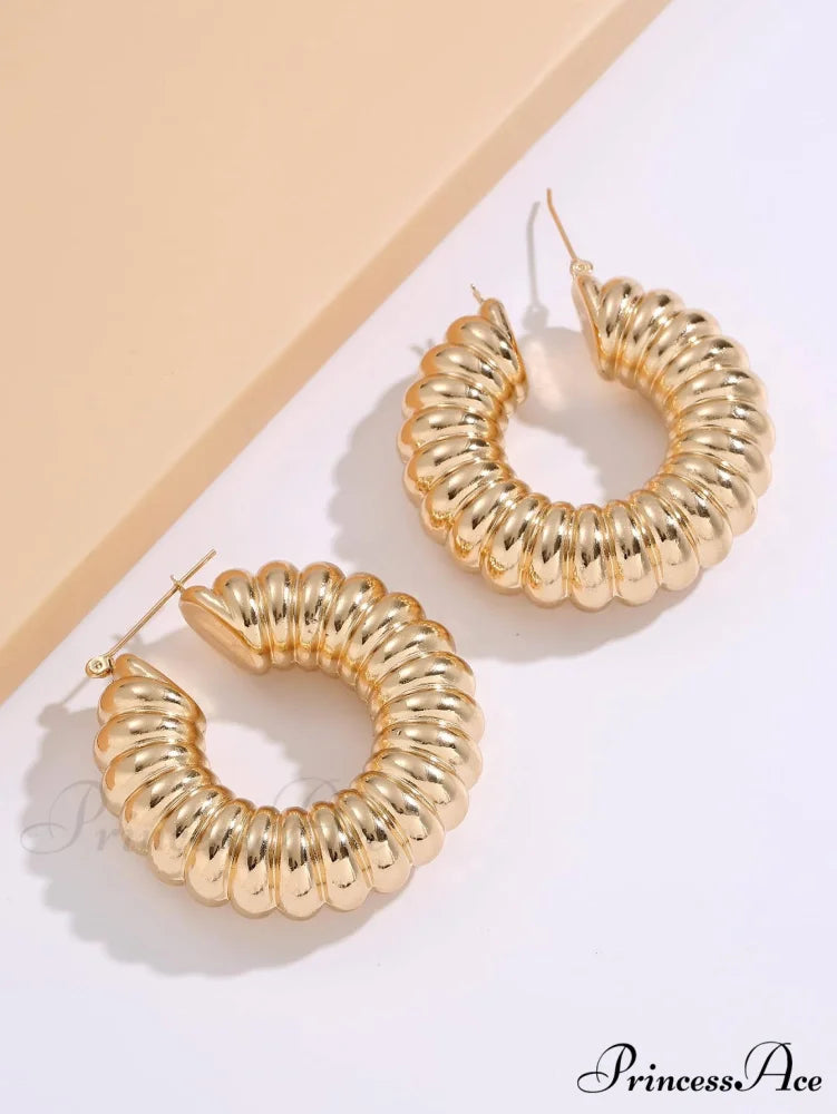 Textured Hoop Earrings For Women