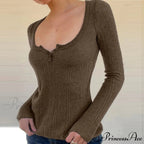 Textured Knit Trim Fit Button Front Extended Sleeve Sweater Women