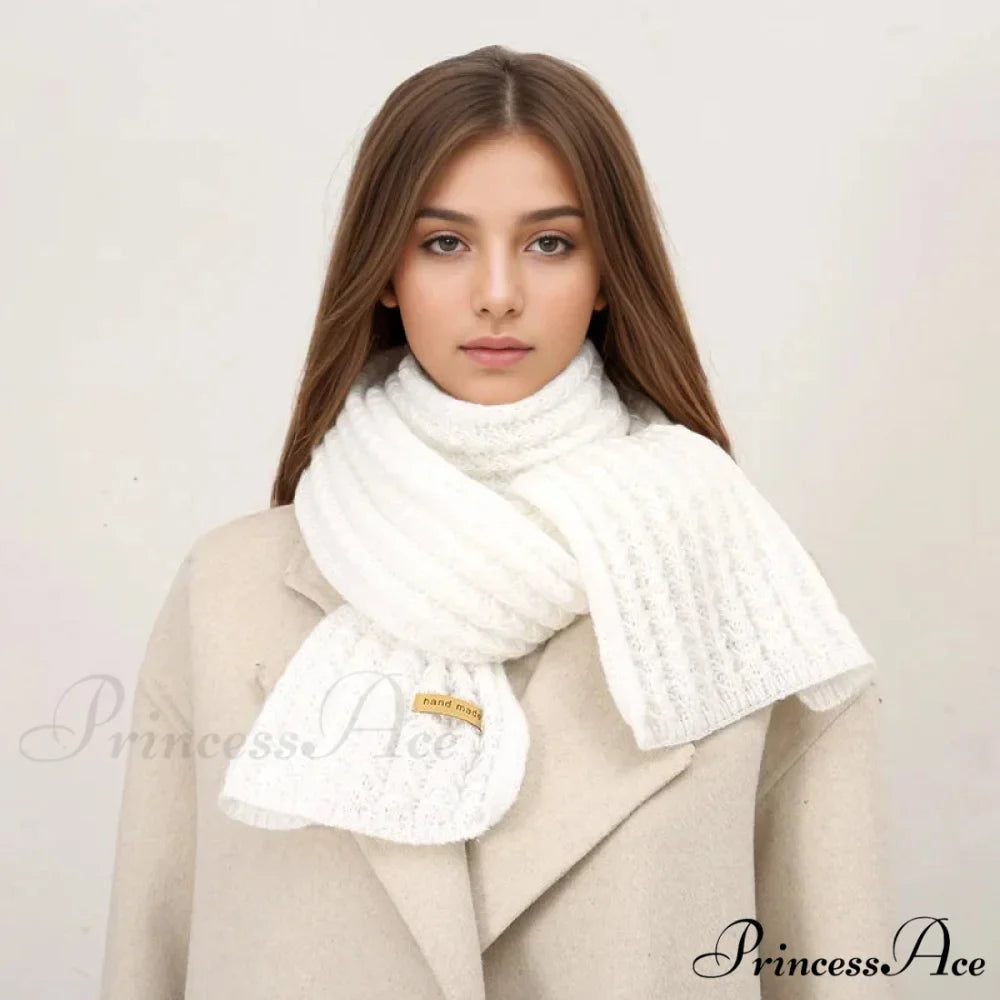 Thick Knitted Cashmere Lady Korean Style Winter Scarf