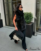 Thicken Cozy Sleeveless Vest Coat